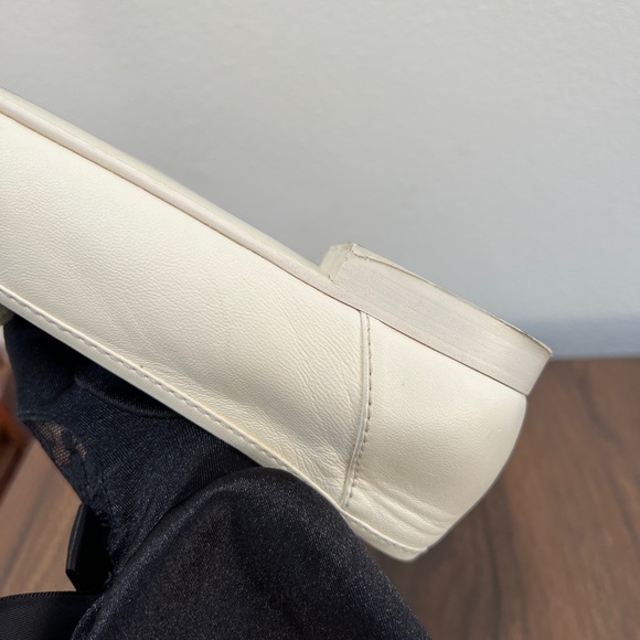 Auth Chanel White Classic CC Logo Loafers , Size 37.5 - PreLoved - Picture 10 of 13